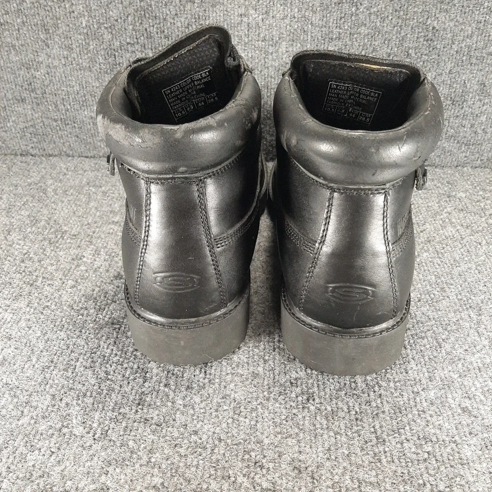 Skechers Waterproof Leather Work Boots Men's 10.5 EU 44 SN 4243 Black